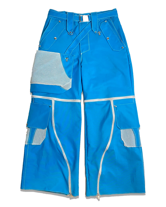 Blue Nylon Tactical Bottoms